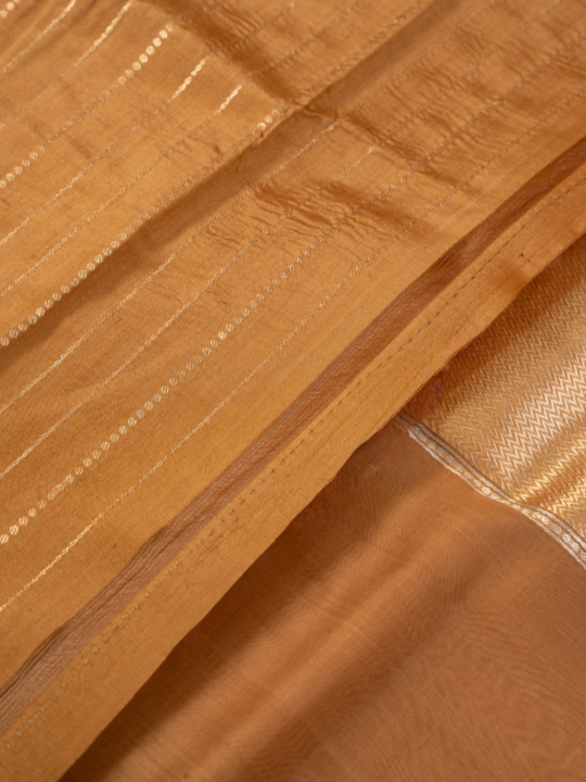 Mocha Ombré Pure Silk Organza Saree
