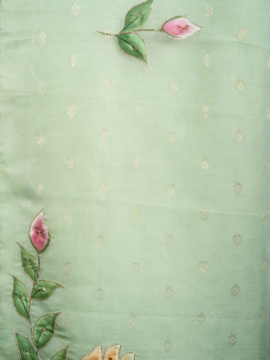 Soft Green Organza Saree