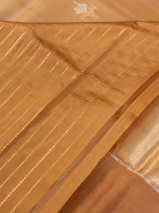 Mocha Ombré Pure Silk Organza Saree