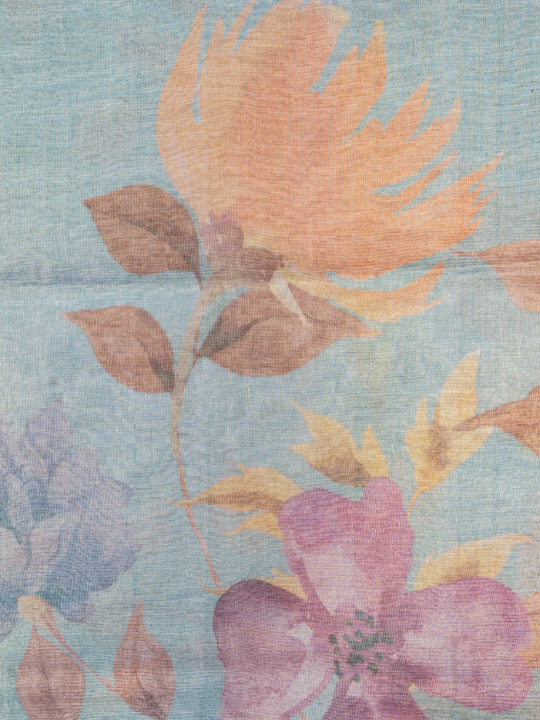 Mint Green Soft Crush Tissue Saree