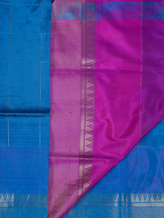 Blue Pure Handloom Bishnupur Katan Silk Saree