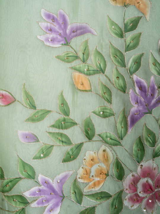 Soft Green Organza Saree