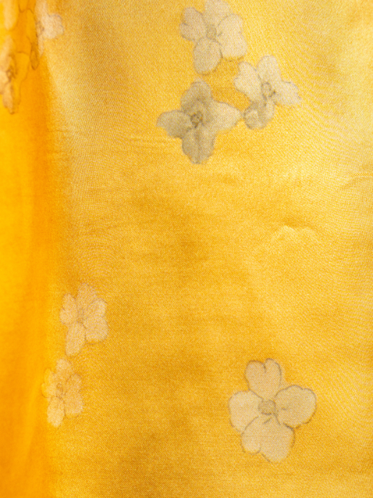Mustard Yellow Handcrafted Pure Silk Tissue Saree