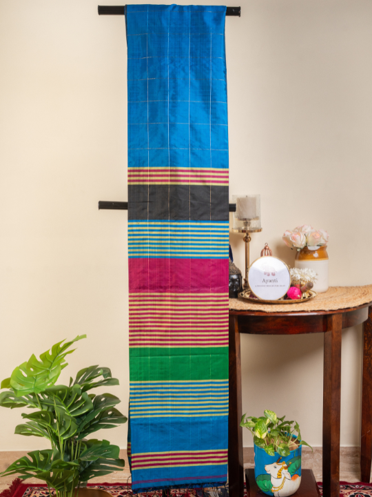 Blue Pure Handloom Bishnupur Katan Silk Saree