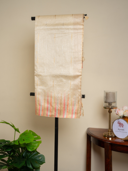 Golden Beige Cotton Chanderi Saree