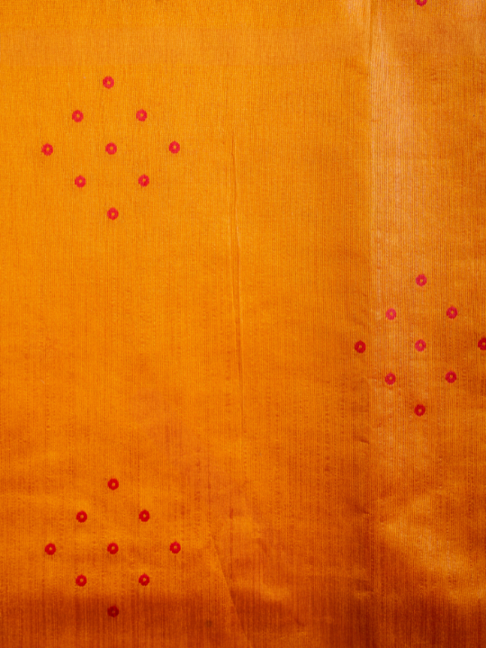 Orange Soft Chanderi Silk Saree