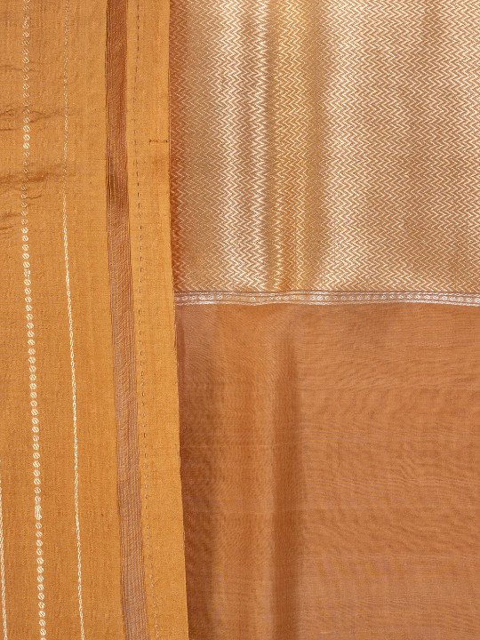 Mocha Ombré Pure Silk Organza Saree