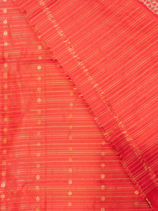 Red Handwoven Pure Katan Silk Saree
