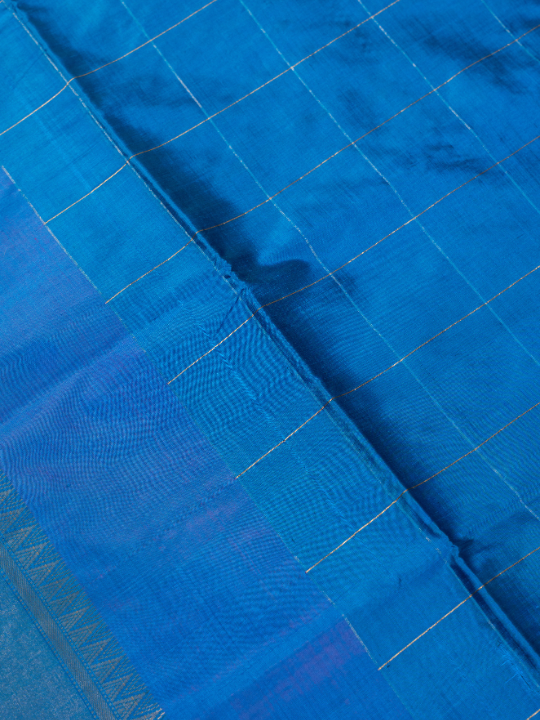 Blue Pure Handloom Bishnupur Katan Silk Saree