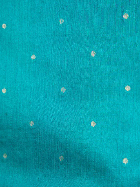 Greenish-Blue Cotton Chanderi Saree
