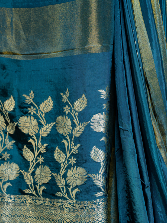 Teal Premium Soft Silk Saree
