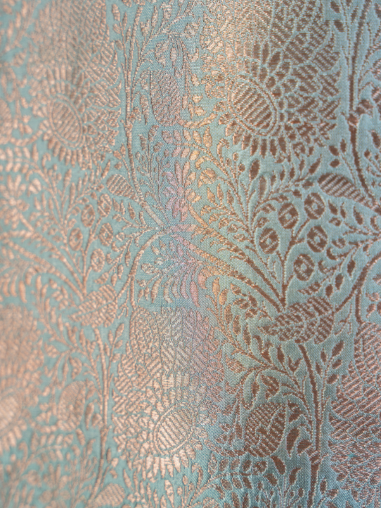 Seafoam Handwoven Pure Katan Silk Saree