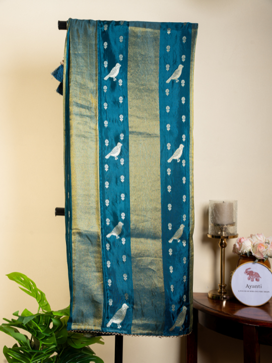Teal Premium Soft Silk Saree