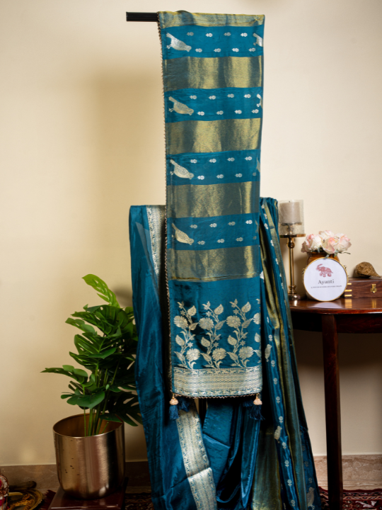 Teal Premium Soft Silk Saree
