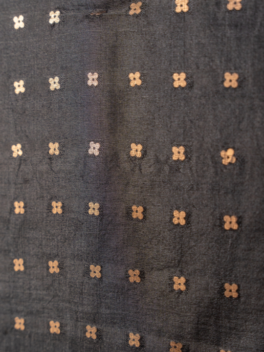 Black Handwoven Pure Matka Silk Saree