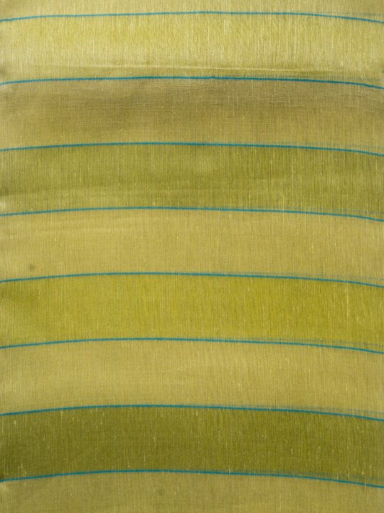 Pistachio Green Cotton Linen Hand Woven Banarasi Saree
