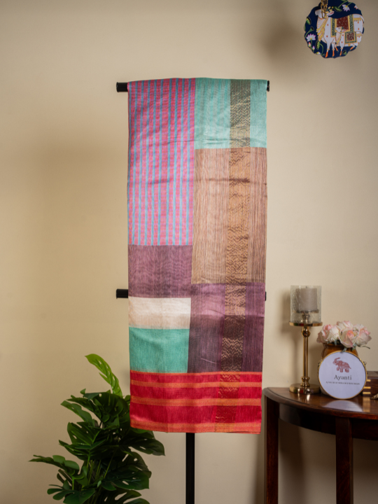 Multicolour Soft Chanderi Saree